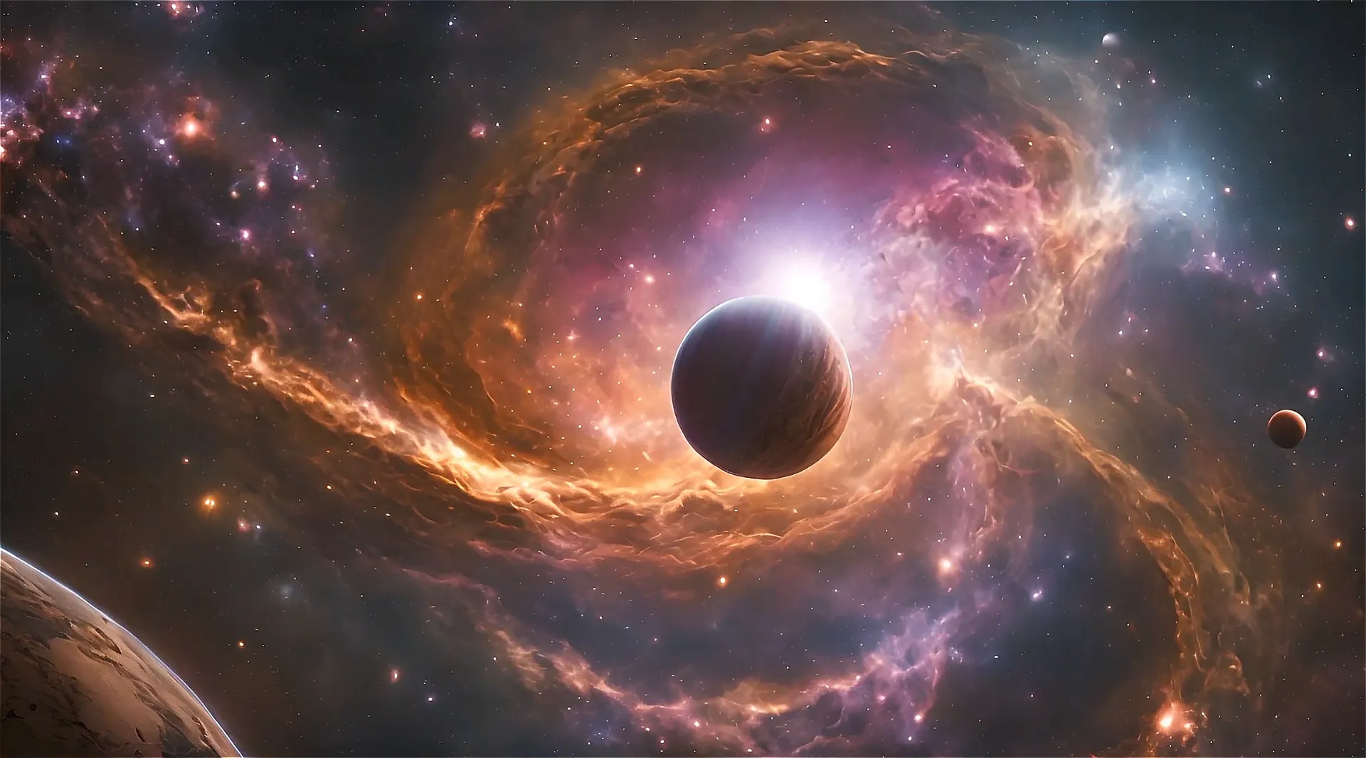 Mystical Space Vortex Cosmic Backdrop